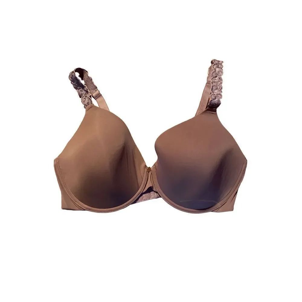 Natori pure luxe plunge T-shirt lace strap bra, size 36, DD 